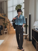 Hush long wide half banding slacks