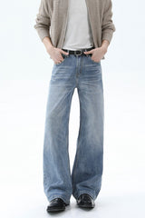 Washed Straight Leg Jeans