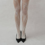  vintage flower lace tights (ivory)