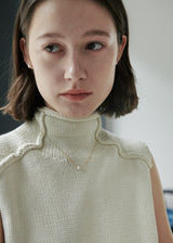 [925 silver] Un.silver.131 / simple pearl necklace (gold)