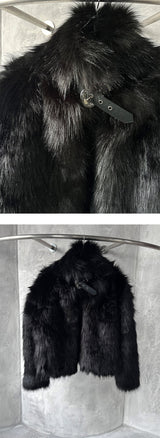 [F/W] Black western fur jacket