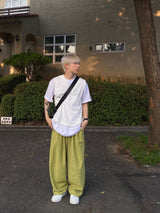 Pink light green pants pastel cotton balloon pants 3C