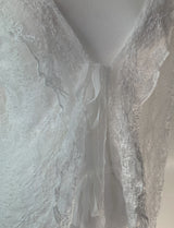 Ener Lace Frill Cardigan (white)