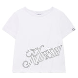 KIRSH LETTERING SLIM FIT T-SHIRT [WHITE]