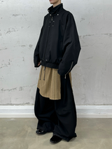 RELABEL Spatial Relations (Layered) Detachable Oversized Hood Multi-plane Batwing Sleeves Revamped Harrington Jacket