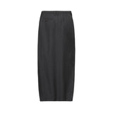 [ULKIN] Asymmetric Stripe Maxi Skirt_Charcoal