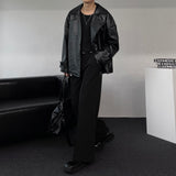 ENOC Box Oversized Fit Leather Jacket