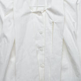 [LINE] Neck Shirring Tie Blouse