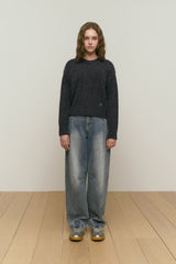 COLLECTION ROUND NECK KNIT [CHARCOAL]