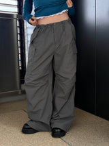 Nylon string cargo pants(4color)
