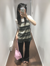 Ets Sheer Henley Neck Sleeveless T-shirt (4color)