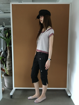 ラスレースオフショルダーTシャツ(3color)