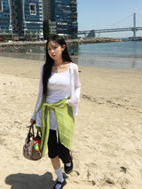 Leaf Slit Capri Pants (1c)