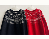 Snowflake Pogeun Nordic Round Knitwear