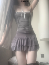 named strap frill skirt (3color)