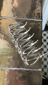メタルシルバー フォークモチーフ ヘアクリップ