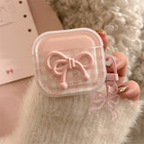 Lovely High-Teen Check Big Ribbon AirPods Case