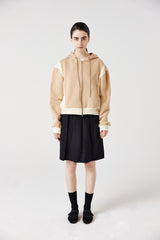 side-rib zip-up hoodie_beige/cream