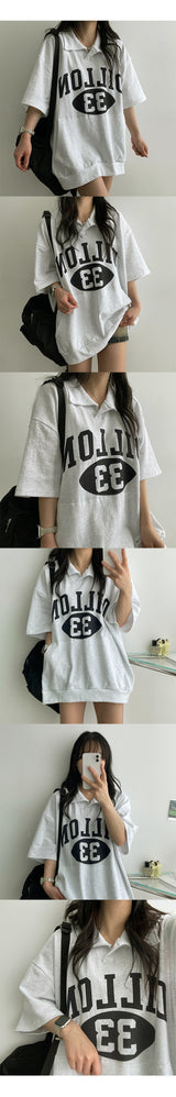 Loop Anorak Collar Short-Sleeved T-Shirt