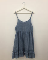 バックレスプレイドワンピース (2color)