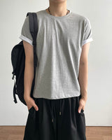 デュエット クロップ ロールアップ ショートスリーブ Tシャツ