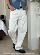 [4SEASON] Regular semi wide cotton pants(2color)