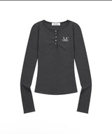 RICOA HENRY NECK SLIM FIT LONG SLEEVE T (4COLOR)