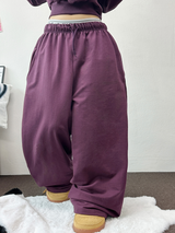HIP PRINTING LETTERING WIDE PANTS 💟💙🩶4COLOR
