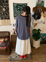 [unisex] キャニチボーダーカラー半袖Tシャツ