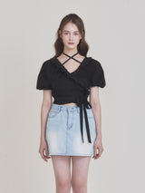 ロージーラップブラウス(Black)