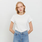 セミクロップTシャツ ホワイト