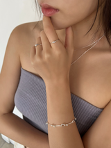 Float pearl ring (silver) *1PCS