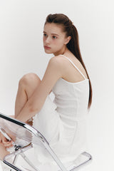 Wave Flare Dress Ivory