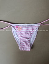 Stripe Aloha Tanning Kitty Bikini