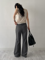 [Unisex] サマー ブーツカット ワイド スラックス
