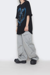 レビットハートスプレー半袖Tシャツ