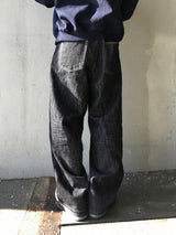 Throw Indigo Embo Washed Denim Pants
