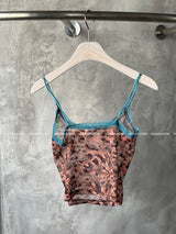 see-through lace leopard print singlet