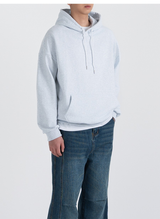 Authentic Relaxed Basic Hoodie White Melange
