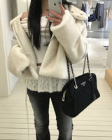 Shirring off knit