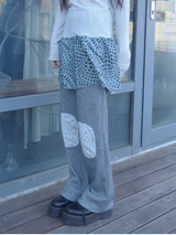 フローラルパッチパンツ