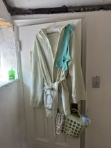 [prts made] パジャマヘッドバンドオーバーサイズドフーディショートローブ (Tumble-Washed)