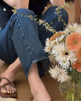 Sheets semi-wide denim pants