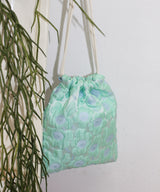 Jacquard Mint Garden mini bag pouch