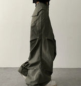 Lec Pintuck Metal Stud Parasuit Pants