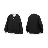 RELABEL (‘LABEL’) ファインテクスチャー フェイクレイヤード ロングスリーブ Tシャツ