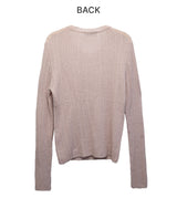 Nata Henley Neck Ribbed Knit Top