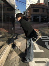 クロークラックカーブドデニムパンツ