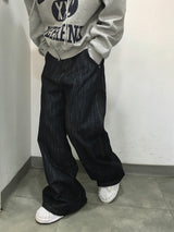 Nodric Slub Wide Flare Denim Pants