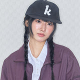 kロゴアップリケキャップ ブラック